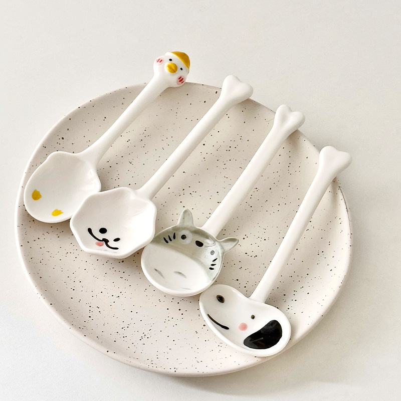 Super Cute Spoon!Cute Girly Style Ceramic Tableware Rice Spoon Under Glaze Hand Painted