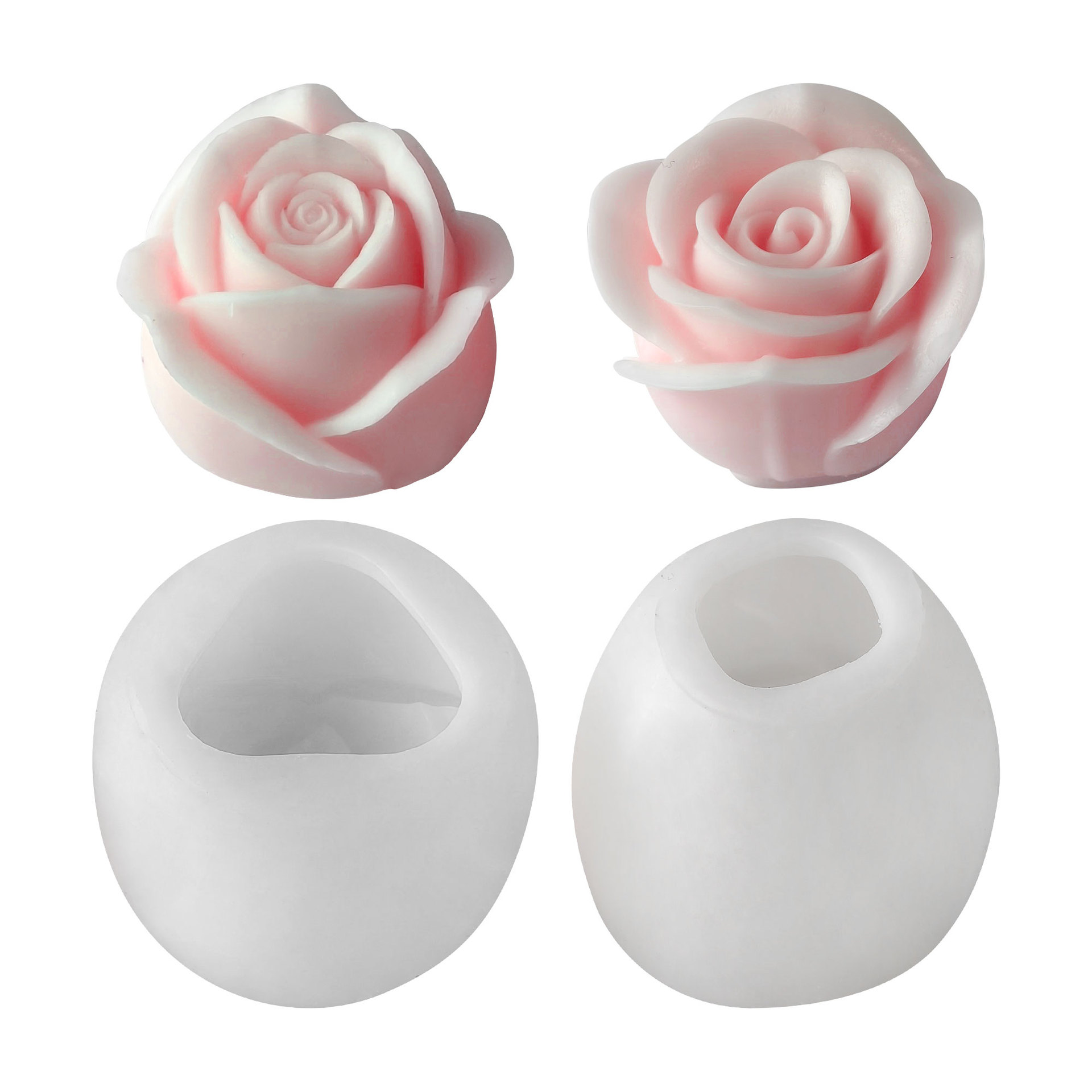 Jiahuimei tridimensional flor ramo vela diy molde de silicona tulipán flor aromaterapia vela hecha a mano jabón abrasivo