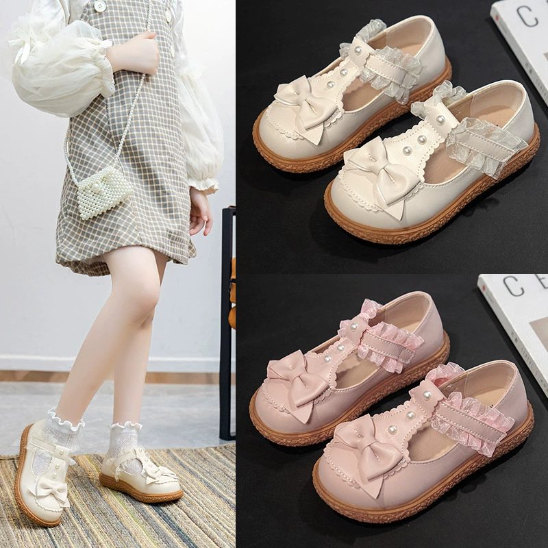 Туфли принцессы для девочек, весна-осень 2025, новые туфли, маленькие кожаные туфли для малышей, детская обувь, туфли на мягкой подошве, осенний стиль