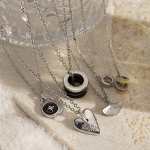 泰娜欧美不锈钢项链叠戴高级感小众钛钢吊坠网红爆款极简锁骨链女