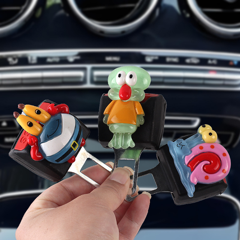 Inserción de coche con bayoneta par con dibujos animados lindo enchufe de Bob Esponja conector de extensión hembra pequeño caracol