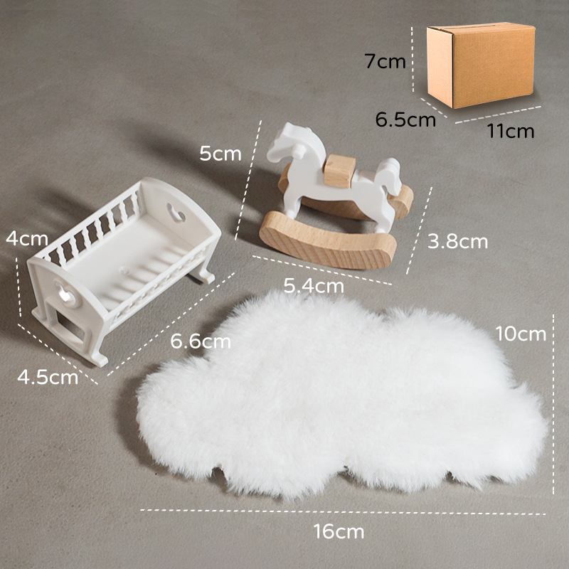 [Fabricante en stock] simulación muebles pequeños sala de muñecas caja ciega muñeca escena decoración jugar casa juguete de madera