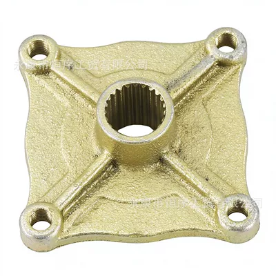 Atv Beach Vehicle Go-Kart Modification Parts Big Bull Flange Rotating Unit Steering Knuckle 4-Hole Wheel Hub Mount (Motorcycle frame) - fixed-base-yellow-model