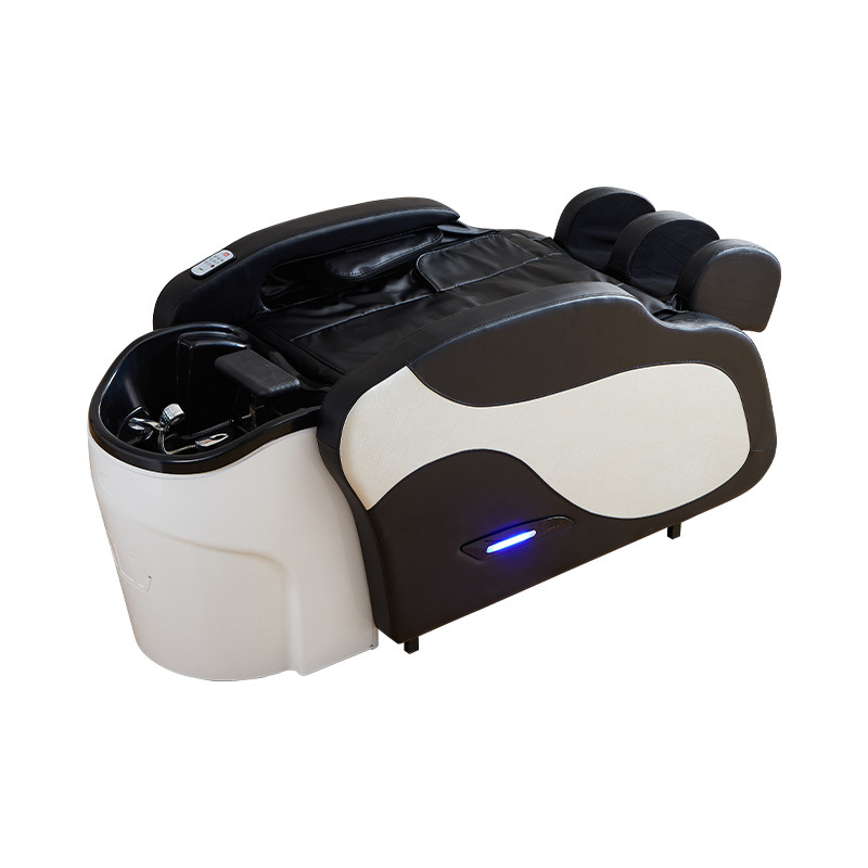 Exportación transfronteriza inteligente masaje eléctrico lavabos de cabello con calentador de agua circulación de agua fumigación barbería cama de tratamiento de cabello especial
