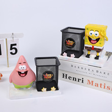 六一儿童节礼物派大星海绵宝宝创意笔筒桌面文具收纳周边金属摆件