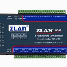 开关量输入输出模块8路DI/DO/AI模拟量采集ZLAN6802/6842/6844