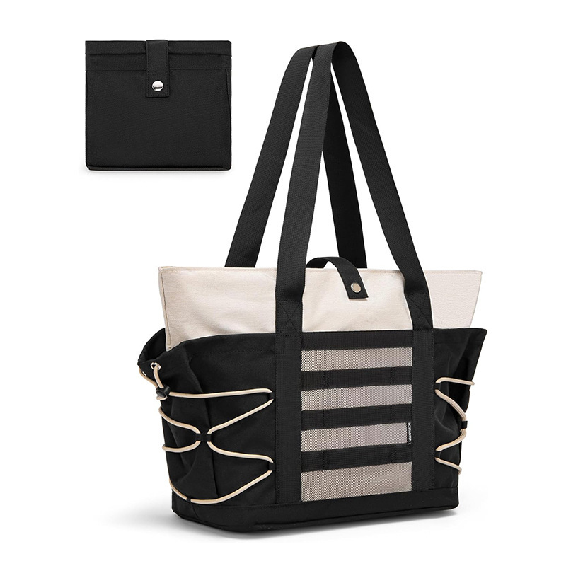 Bolso de mujer Bolso de deporte plegable de viaje Bolso de playa Bolso deportivo Bolso de compras impermeable con funda con cremallera