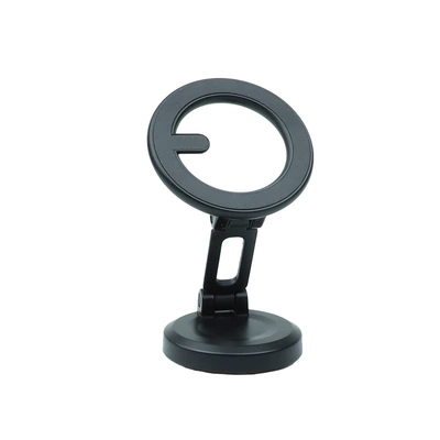 Cross-Border Magsafe Car Mobile Phone Holder Customized 360-Degree Rotating Zinc Alloy Navigation Magnetic Holder Wholesale (Car phone holder) - magsafe-one-shaped-magnetic-stand-black
