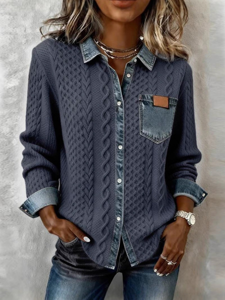 Knitted demi-season shirt