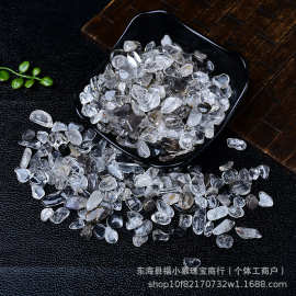 厂家批发天然闪灵钻水晶碎石小颗粒鱼缸铺垫花盆造景装饰石供佛用