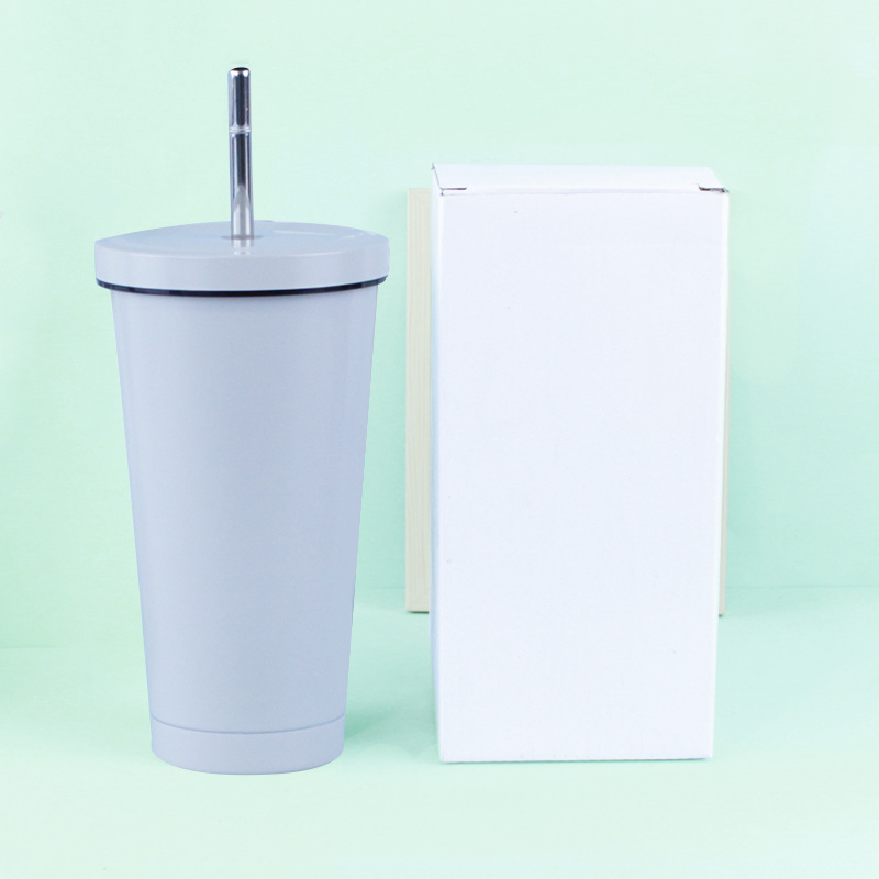 El comercio exterior de acero inoxidable 304 taza de paja transfronteriza de gran capacidad de vacío taza de café portátil taza de vacío del coche regalo