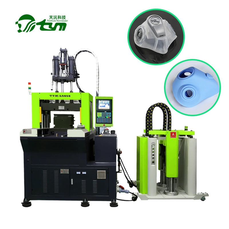 Жидкая силиконовая защитная маска для литья под давлением машина Tianyu вертикальный двухстанционный сервопривод силиконовое оборудование