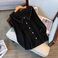 300 catties large size women's clothing fat mm plus fat plus bust in autumn and winter new elastic base shirt top T-shirt 9878