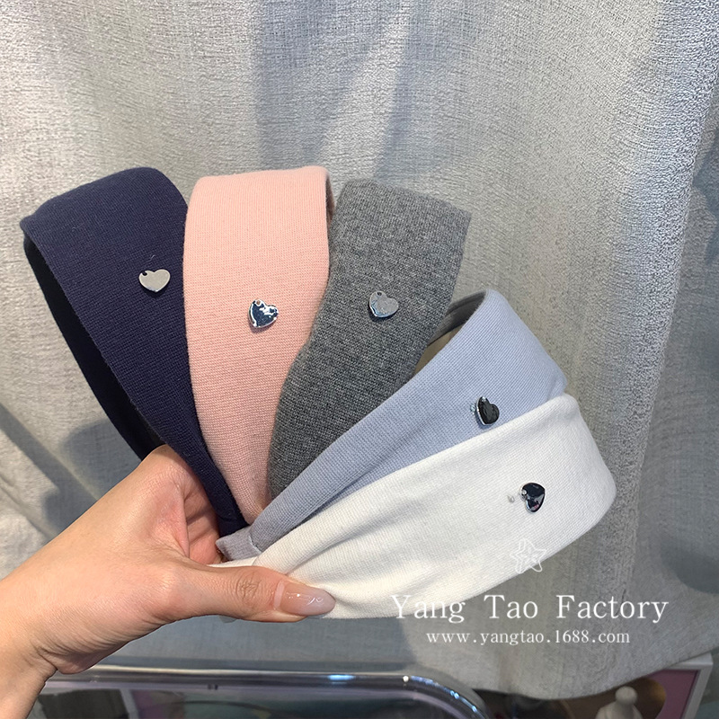 2025 nuevo estilo americano retro novia niña color sólido serie ensanchada diadema superior de cráneo alto que muestra la cara pequeña diadema accesorios para el cabello