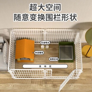 Dog Cage Dog Fence Household Indoor Medium and Large Dog Cage Pet Fence Free Combination with Partition Door