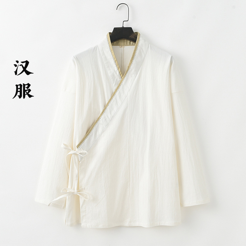 Spring and Autumn New Casual Chinese Style Tang Suit Men's Long Sleeve Cotton Linen Chinese Retro Clothing Hanfu Jacket Spring and Autumn New Casual Chinese Style Tang Suit Men's Long Sleeve Cotton Linen Chinese Retro Clothing Hanfu Jacket