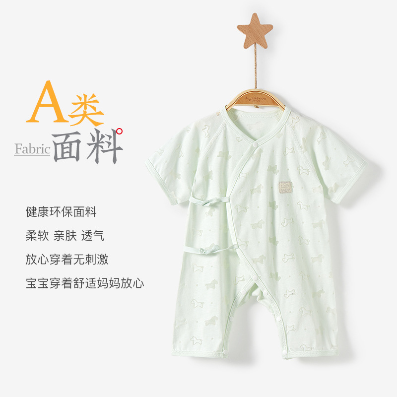Bebé mono verano delgada manga corta monje 0 traje 3 meses de edad ropa recién nacido Ropa niños y niñas Bebé Ropa de verano image 5