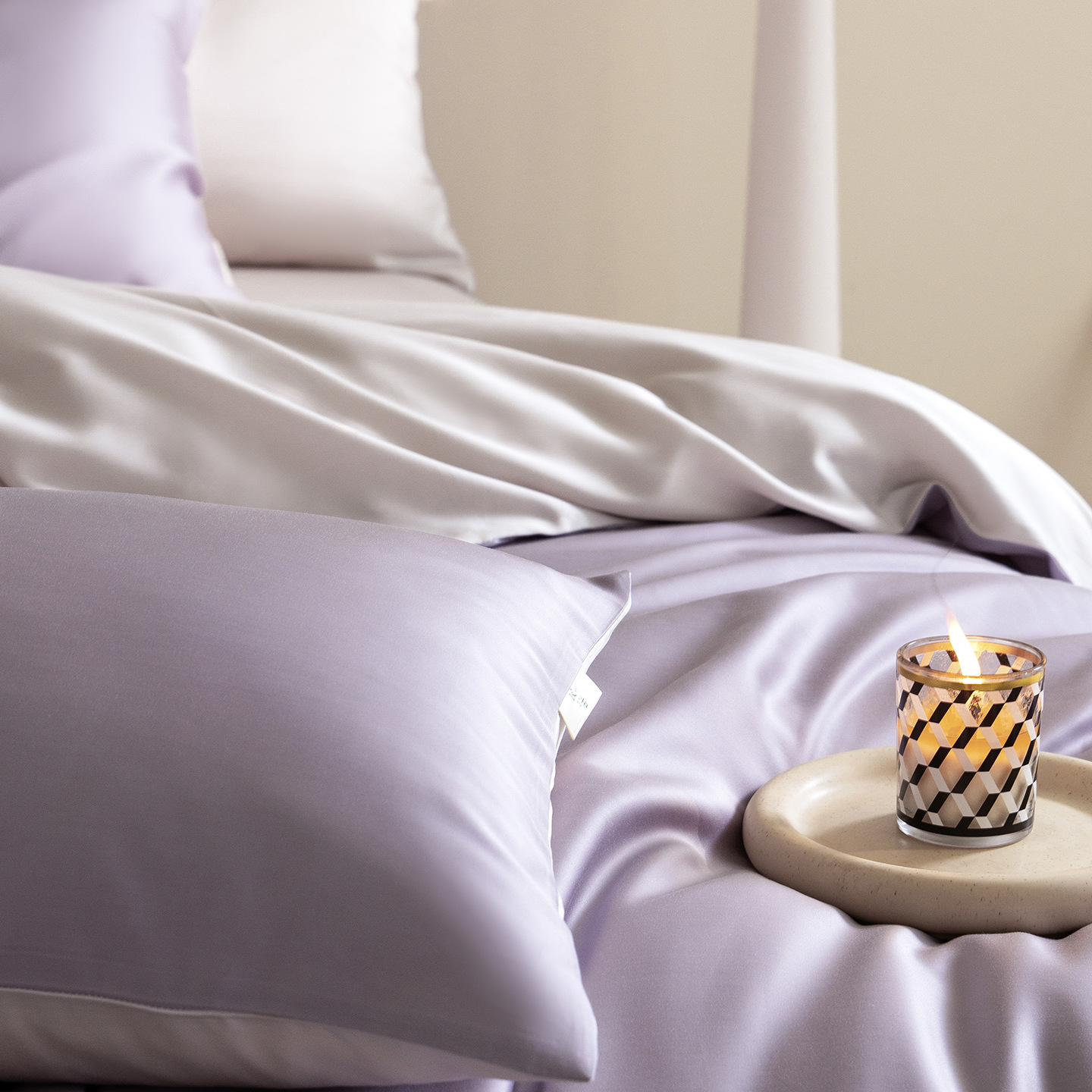 Duvet Cover Set Solid Colour Lyocell Tencel Cooling Bedding Set_voghion.com