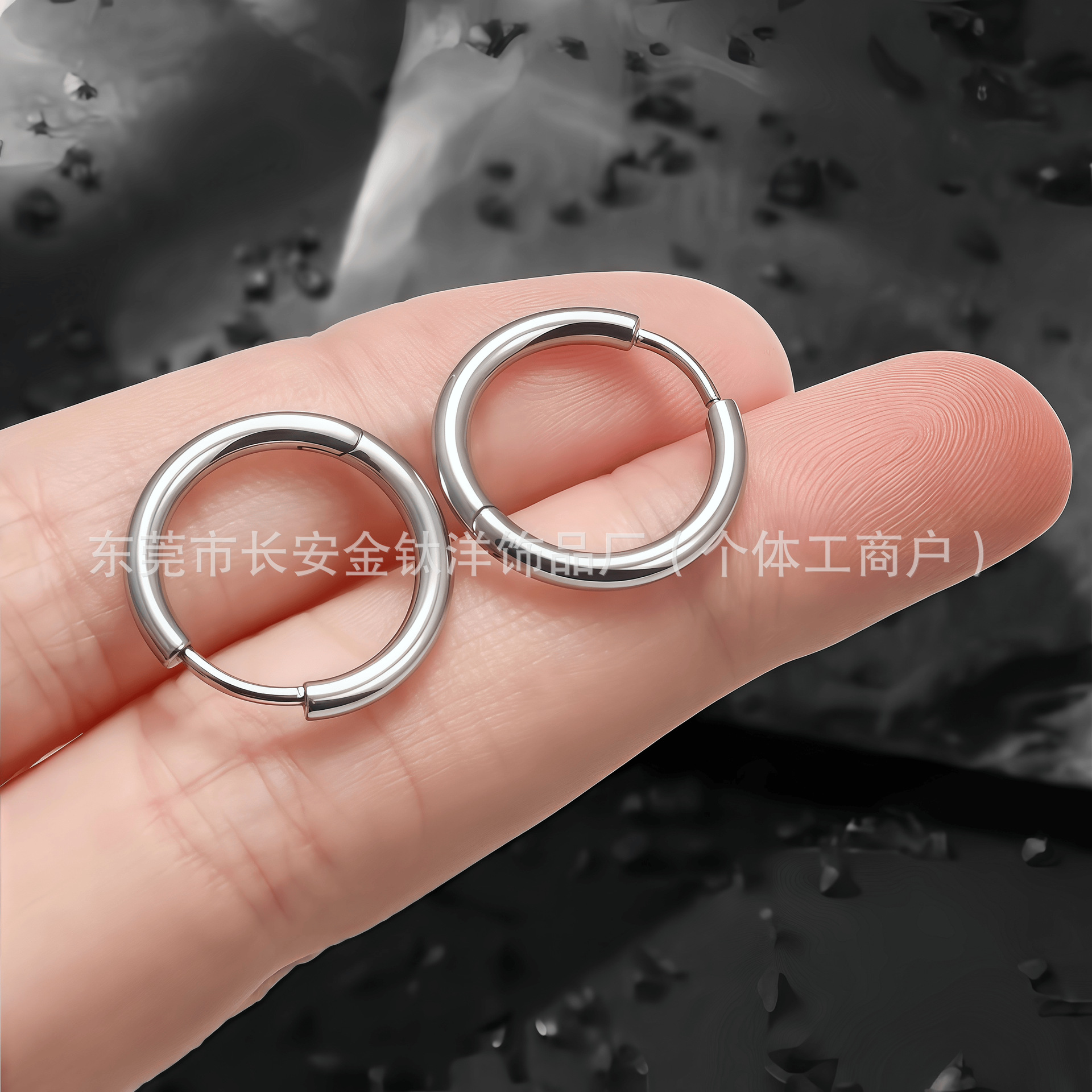 F136 Titanium Round Wire Closed Ring Earrings Ear Bone Nail Earrings G23 Titanium Alloy Body Piercing Jewelry detail image 7