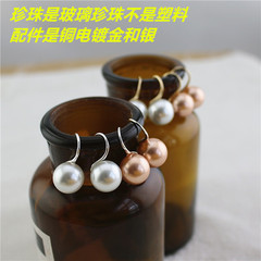 銅配件玻璃珍珠高跟鞋耳環女時尚氣質網紅同款輕奢高級感耳釘耳墜