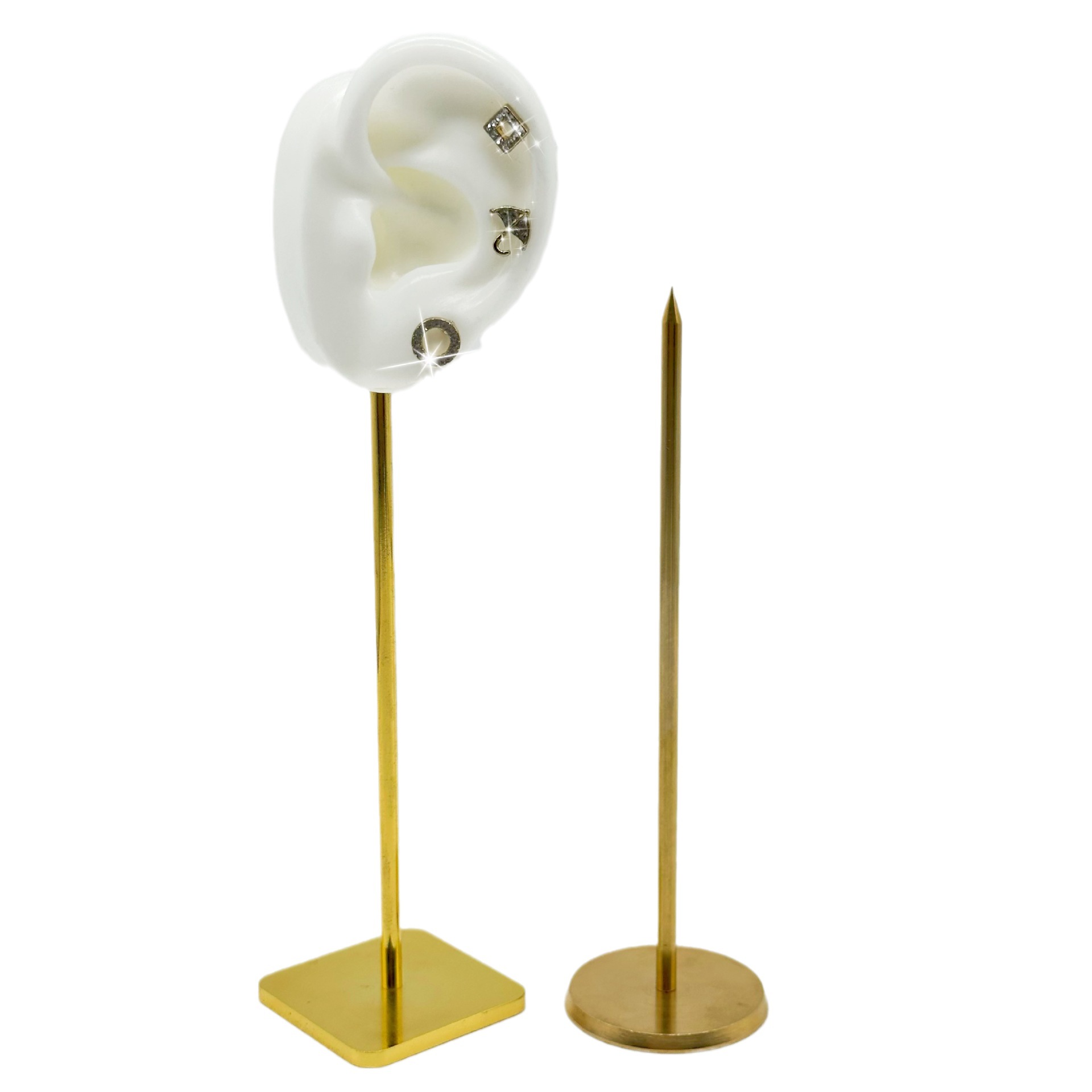 Simulación modelo de oído de silicona oído recogiendo auriculares de enseñanza soporte de exhibición de audífonos práctica modelo de acupuntura exhibición de la joyería