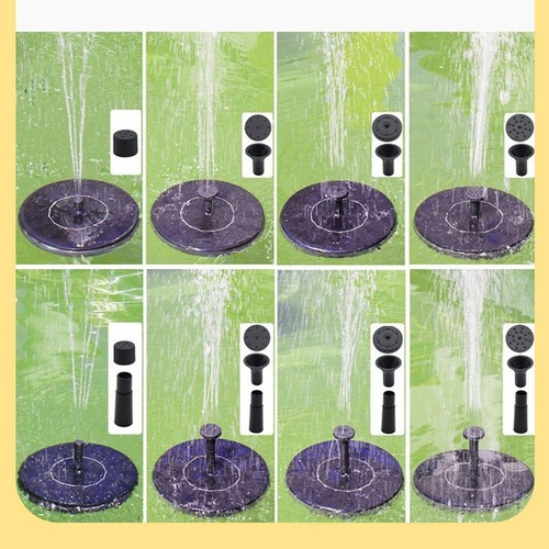 Solar Fountain Outdoor Water Pool Floating Water Spray Pump Battery Powered Light Fountain Bird Bath Fountain Garden Decoration