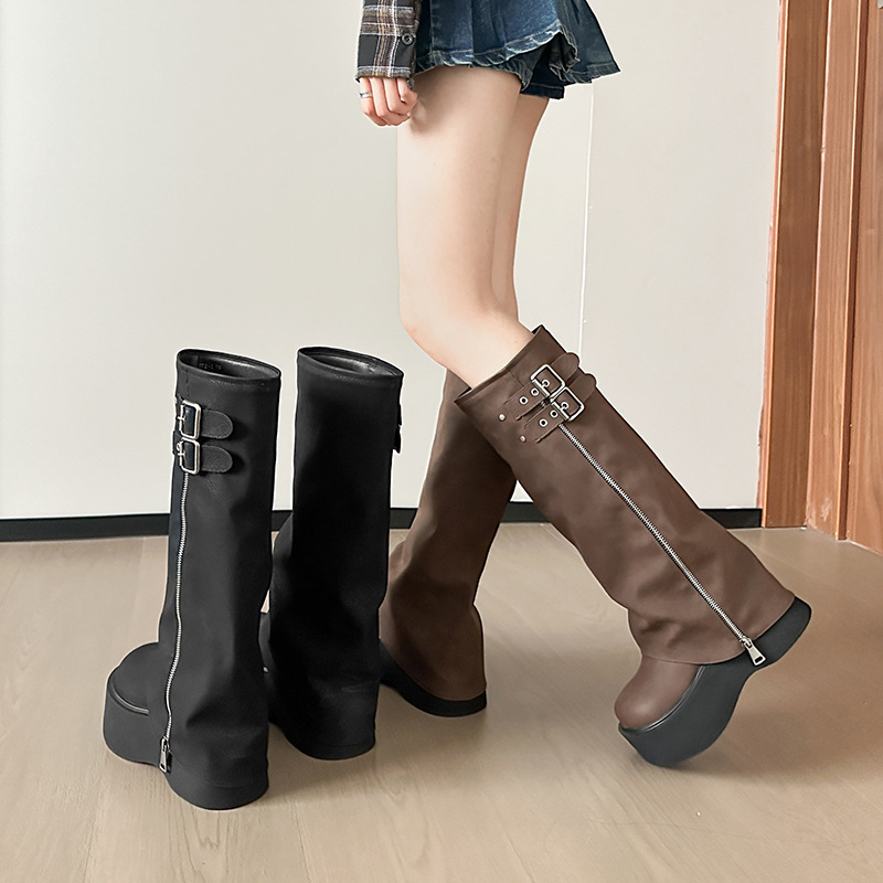 Autumn retro high boots