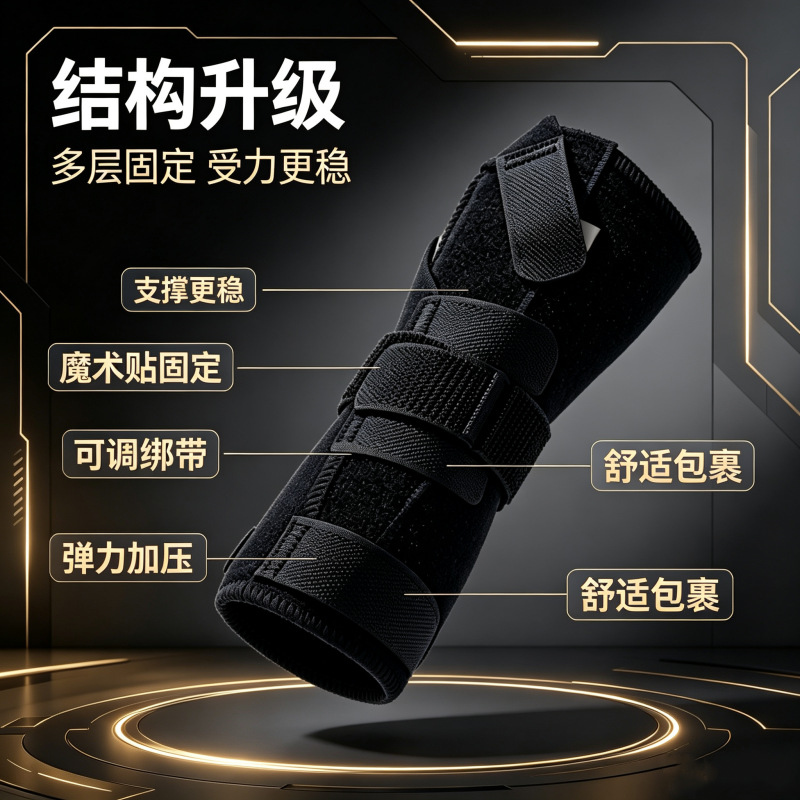 钢板支撑护腕透气加压专用术后固定支具家用运动训练康复护具跨境