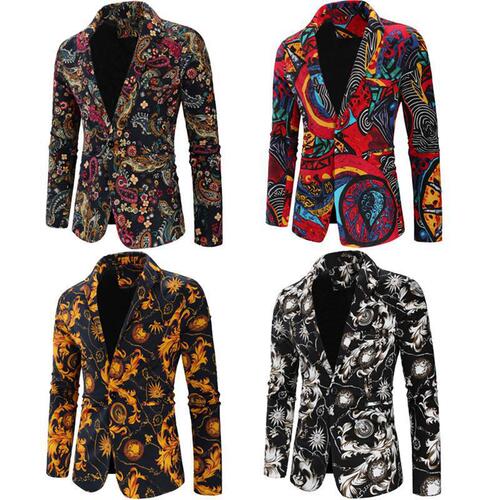 New Amazon Outdoor Men's Suit Single Piece Suit Print Large Size Cross-border Men's Clothing Wholesale