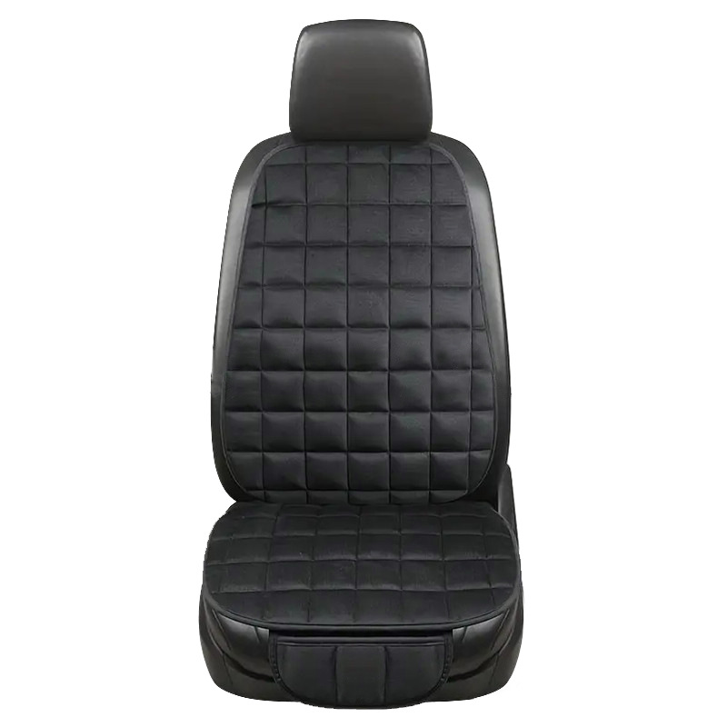 Car Seat Cushion Winter Plush Warm Winter Seat Cushion Main and Passenger Short Plush Rear Universal Single Piece Three-Piece Set