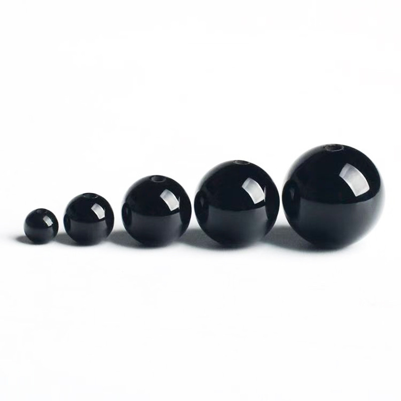 メーカー直販天然黒曜石散珠半製品手作りビーズdiy部品アクセサリーブレスレット長条アクセサリー|undefined