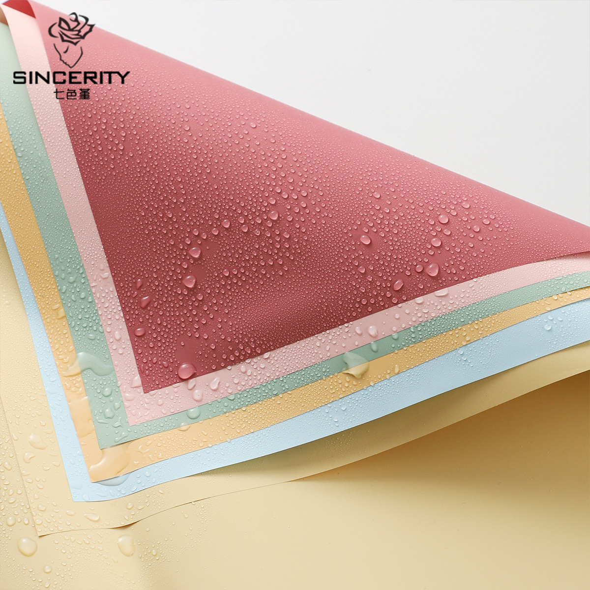 7 colores cordier sólido papel 8 hilos engrosado impermeable sólido papel floral floral florista embalaje de flores DIY embalaje