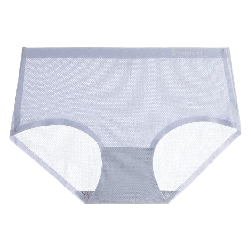 Ropa interior de las mujeres seda del hielo sin costura algodón entrepierna verano transpirable agujero delgada chica sexy Super transparente briefs