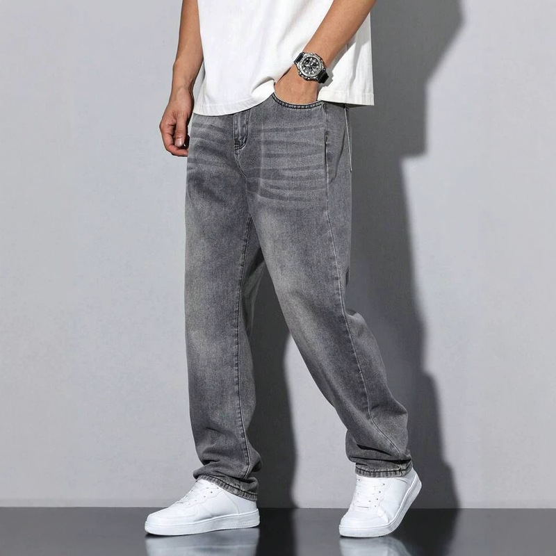 Wide Leg Straight Jeans Cross-Border Trade Wide Leg Straight Jeans Cross-Border Trade