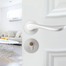 室内门锁实木卧室磁吸静音房门锁卫生间分体锁门把手极简门锁批发
