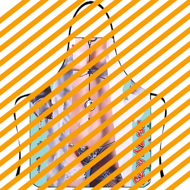 Personalidad divertida delantal creativo músculo delantal masculino bikini serie de dibujos animados pareja delantal entrega de una pieza