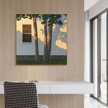 现代风格北欧风装饰画方形小众挂画卧室床头画民宿装饰画风景画