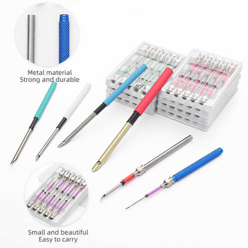 Wholesale stamp pens for home use with multiple specifications, interchangeable heads, stamp embroidery stamps, Russian stamp pens, hand-made embroidery needles