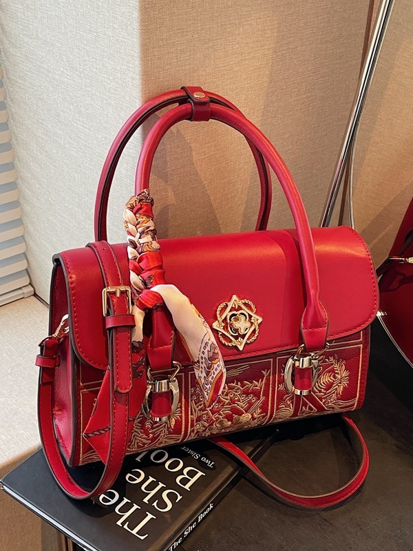 中国風刺繍ママバッグ 2025 新しい大容量ハンドバッグ赤結婚式宴会バッグ新しい中国風の女性のバッグ|undefined