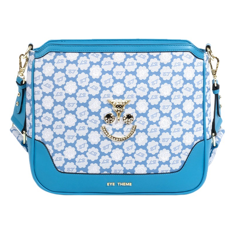 EYETHEME impresión de gran volumen de contraste de color zipper PU bolso de hombro ajustable correa bolso de mochila 2572 #