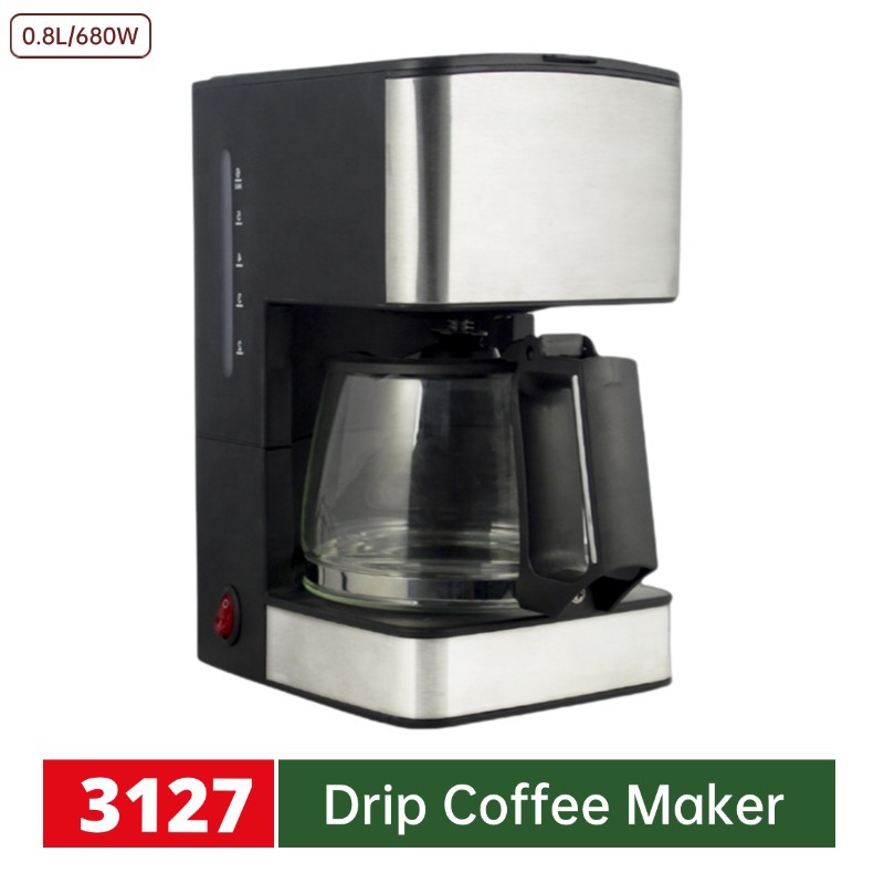 Mayorista cafetera de goteo transfronteriza con bandeja caliente desmontable soporte de embudo cafetera de goteo doméstica