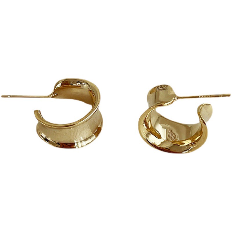 Women'S Gender Plating Design Fashion C Shape Plating Copper Ear Studs