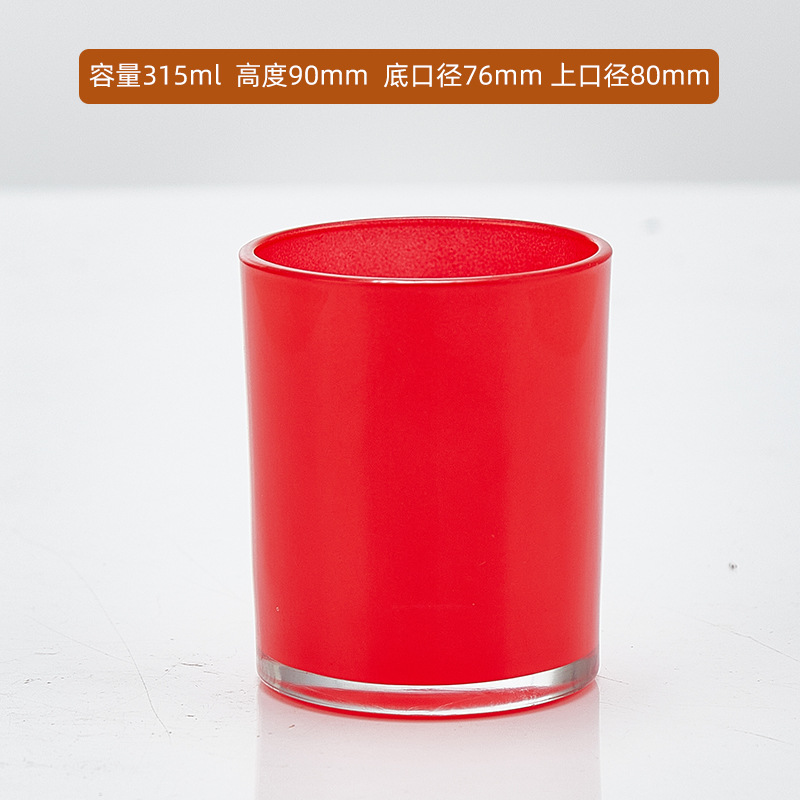 Candelaria de banano cubierta de banda de vidrio de colores vela DIY taza vacía dormitorio recipiente de candelaria de banano en candelabros