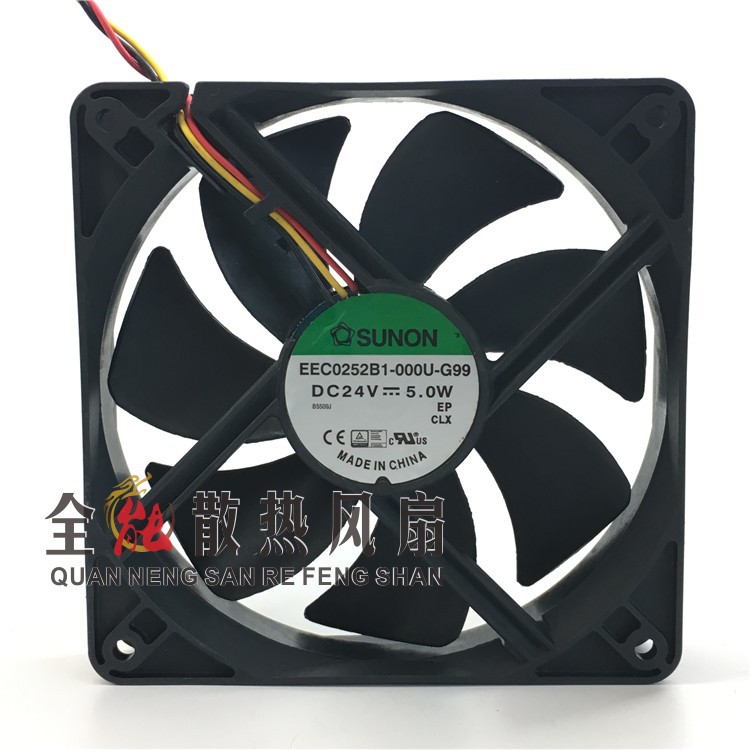 SUNON EEC0252B1-000U-F99 24V 5.0W 12025 12cm 工控机 检测风扇