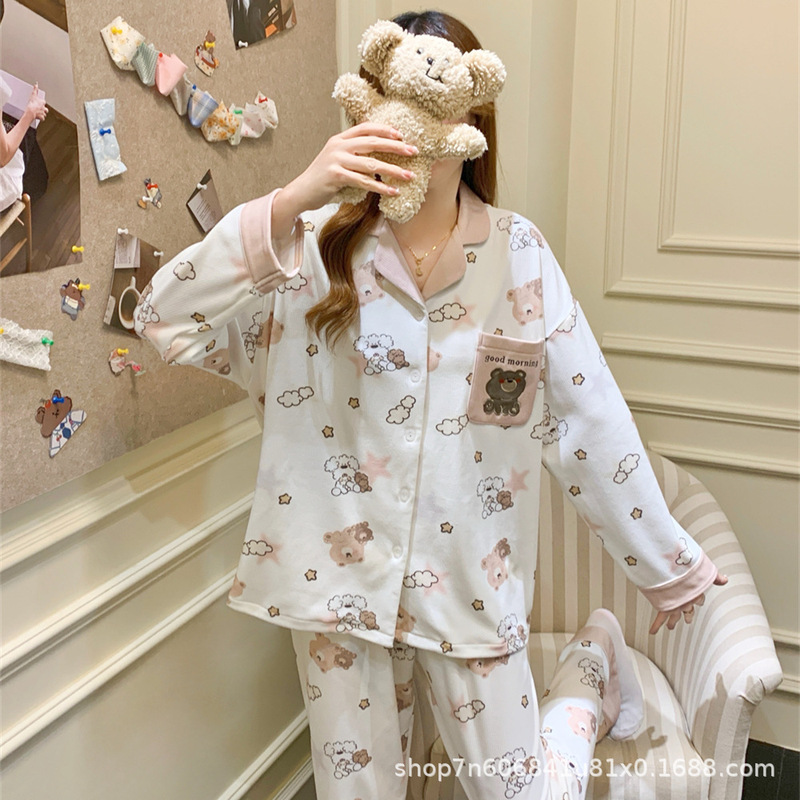 2025 New Pajamas for Women, Spring, Autumn and Winter, Plus Size Long-Sleeved Pants, Sweet and Simple, Can Be Worn Outside as Home Clothes 2025 New Pajamas for Women, Spring, Autumn and Winter, Plus Size Long-Sleeved Pants, Sweet and Simple, Can Be Worn Outside as Home Clothes