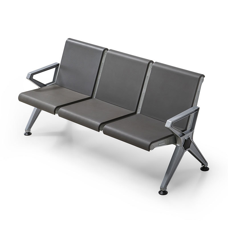 Haz hexagonal Silla de fila de PU Silla de espera de tres asientos Silla de espera de hospital Silla de aeropuerto estación de descanso silla asiento público