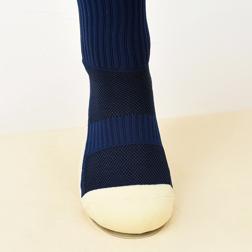 Thickened ribbed bottom soccer socks with grid breathable anti-slip glue mid-calf basketball elite running sports socks