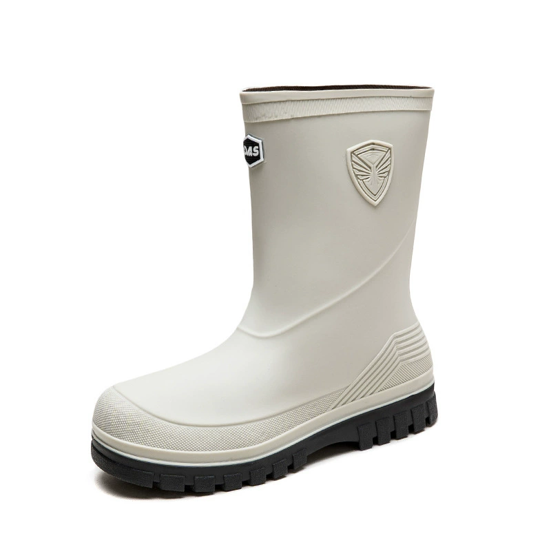 Men's fashionable shoes, non-slip fleece boots, Korean style, mid-length