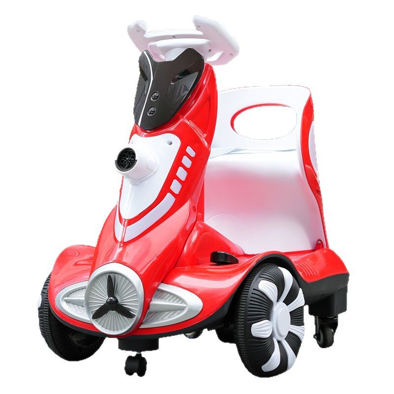 Coche de equilibrio eléctrico para niños con máquina de burbujas, juguete de control remoto para niños y niñas, coche de deriva de cuatro ruedas para bebés
