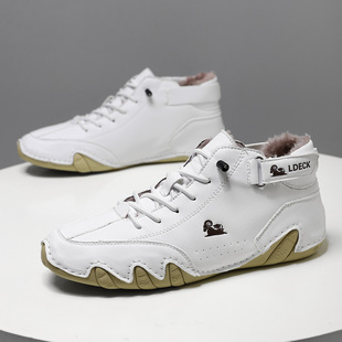 Cross-border Explosions Winter fleece-lined Martin Boots plus size Octopus Men's Warm Cotton Shoes High-top Men's Sports Casual Shoes